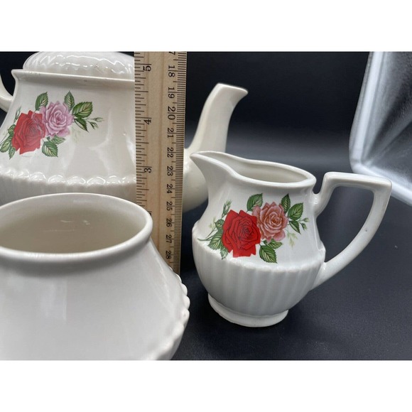 Vintage Northland Tea Pot Floral with Creamer And Sugar Bowl Japan 3 Piece Set - Picture 14 of 14